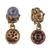 Temple jewelry set antique red gold plated south indian style necklace set