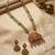 Temple design turquoise necklace set for women