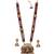 Temple design maroon necklace set for women