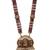 Temple design maroon necklace set for women