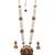 Temple design white necklace set for women