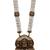 Temple design white necklace set for women