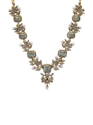 Rose gold plated turquoise ad necklace set 2
