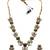 Rose gold plated green ad necklace set