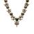 Rose gold plated green ad necklace set
