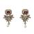 Rose gold plated red ad necklace set