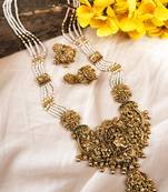 Antique finish white temple necklace set