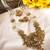Antique finish white temple necklace set