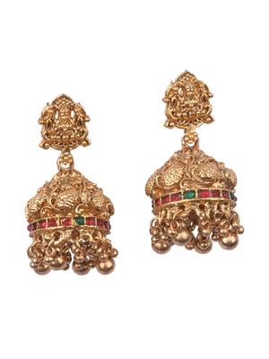 Antique finish white temple necklace set 4