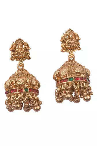 Antique finish white temple necklace set