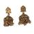 Antique finish white temple necklace set