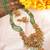 Antique finish green temple necklace set