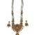 Antique finish green temple necklace set