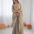 Grey Color Fancy Lace Work At Border Fendy Silk Ready To Wear Saree