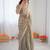 Grey Color Fancy Lace Work At Border Fendy Silk Ready To Wear Saree
