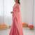 Pink Color Fancy Lace Work At Border Fendy Silk Ready To Wear Saree