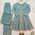 blue silk blend embroidered palazzo set