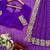 Purple Color Thread & Sequins Embroidery With Badhani Print Work Faux Georgette Saree