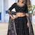 Navyblue Vichitra Silk Embroidered Work Wedding Lehenga Choli