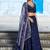 Navyblue Vichitra Silk Embroidered Work Wedding Lehenga Choli