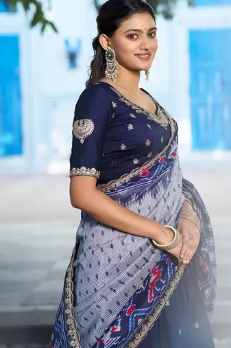 Navyblue Vichitra Silk Embroidered Work Wedding Lehenga Choli
