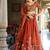 Orange Rangoli Silk Embroidered Work Wedding Lehenga Choli
