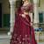 Maroon Rangoli Silk Embroidered Work Wedding Lehenga Choli