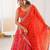 Orange Color Thread With Sequence Work Faux Georgette Lehenga Choli Set