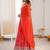 Orange Color Thread With Sequence Work Faux Georgette Lehenga Choli Set