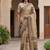 Cream Color Dori With Printed Work Silk Blend Saree