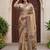 Cream Color Dori With Printed Work Silk Blend Saree