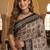 Roman Silk Print With Real Mirror work Saree With Blouse Set For Women's