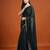 Black color fendy chiffon saree with running blouse