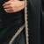 Black color fendy chiffon saree with running blouse