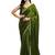 Mehendi green color fendy chiffon saree with running blouse