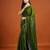 Mehendi green color fendy chiffon saree with running blouse
