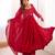 Red Color Embroidery With Sequence Work Crunchy Silk Gown Bottom Set