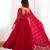 Red Color Embroidery With Sequence Work Crunchy Silk Gown Bottom Set