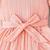 peach pleated solid georgette fit & flare girls dress