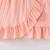 peach pleated solid georgette fit & flare girls dress