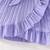 Purple blue pleated solid georgette fit & flare girls dress