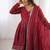 Maroon Color Real Mirror With Handwork Mal Chanderi Kurti Sharara Set