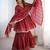 Maroon Color Real Mirror With Handwork Mal Chanderi Kurti Sharara Set