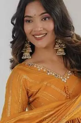 Yellow Color Real Mirror With Handwork Mal Chanderi Kurti Sharara Set