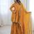 Yellow Color Real Mirror With Handwork Mal Chanderi Kurti Sharara Set