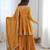 Yellow Color Real Mirror With Handwork Mal Chanderi Kurti Sharara Set