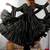 Black Color Real Mirror Work With Handwork mal Chanderi Gown Set