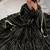 Black Color Real Mirror Work With Handwork mal Chanderi Gown Set