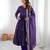 Purple Color Real Mirror Work With Handwork mal Chanderi Gown Set
