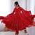 Red Color Real Mirror Work With Handwork mal Chanderi Gown Set